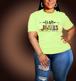 📝 Team Jesus – Bold, Bright, and Unashamed Christian T-Shirt for Women