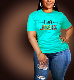 📝 Team Jesus – Bold, Bright, and Unashamed Christian T-Shirt for Women