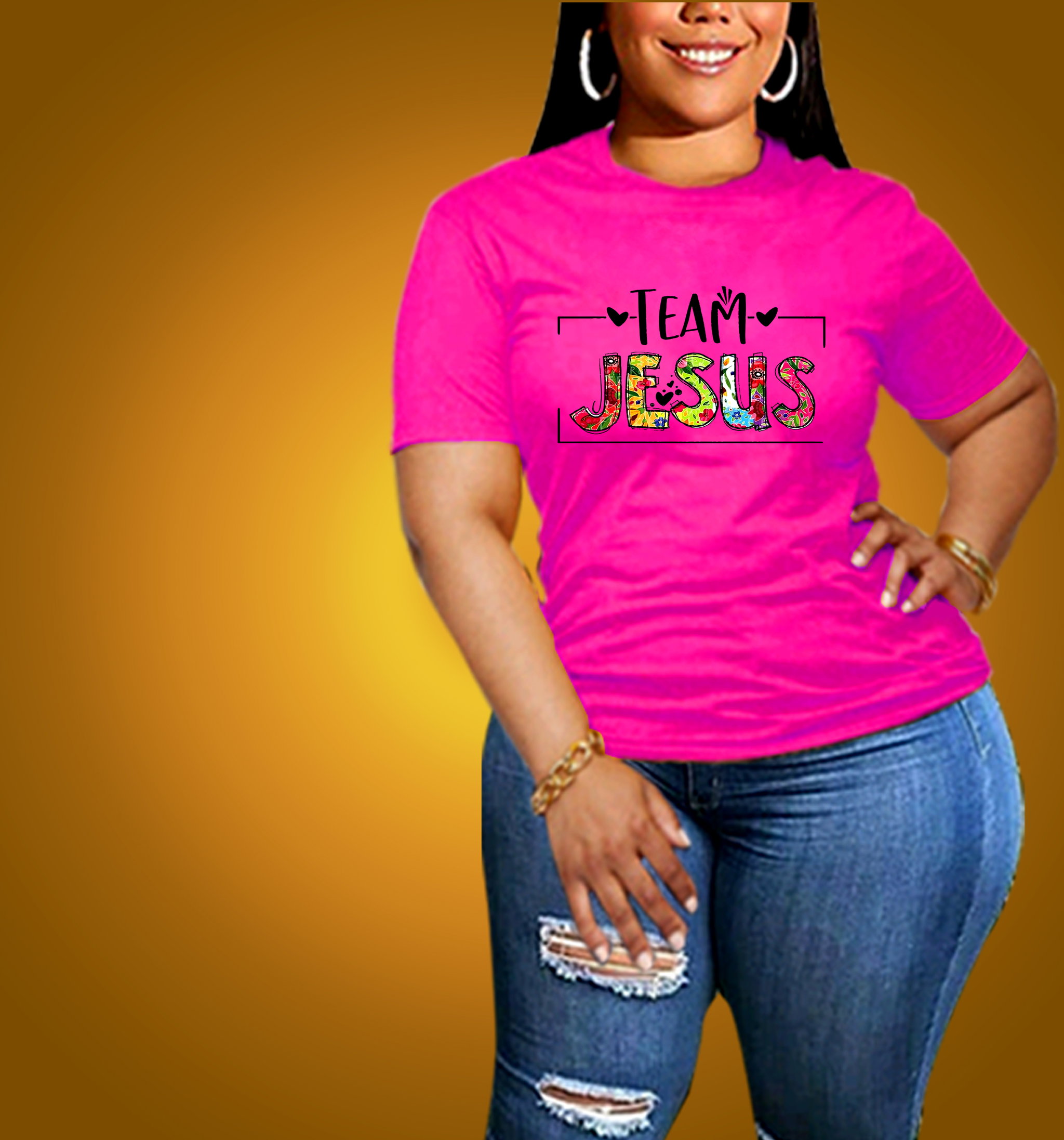 📝 Team Jesus – Bold, Bright, and Unashamed Christian T-Shirt for Women_8