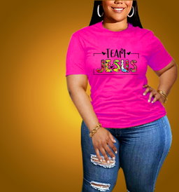 📝 Team Jesus – Bold, Bright, and Unashamed Christian T-Shirt for Women