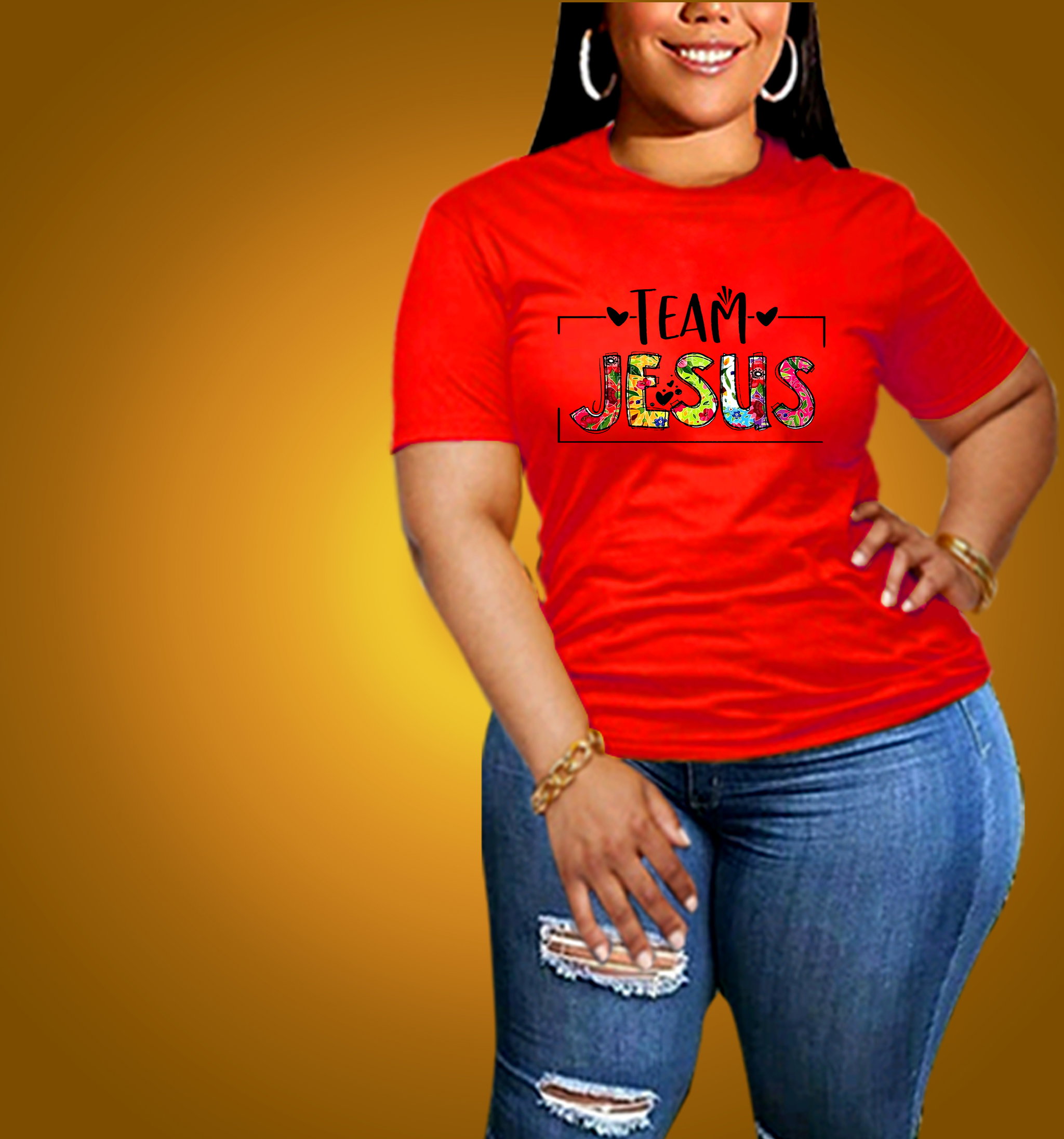 📝 Team Jesus – Bold, Bright, and Unashamed Christian T-Shirt for Women_1