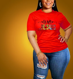 📝 Team Jesus – Bold, Bright, and Unashamed Christian T-Shirt for Women