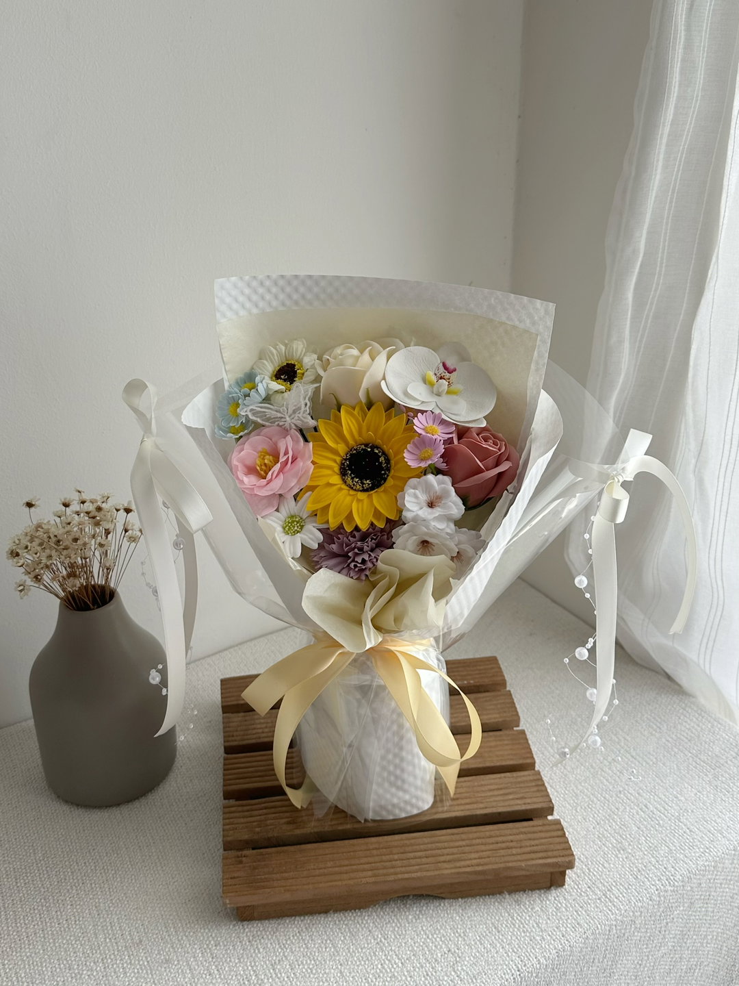 Soap Flower Mixed Bouquet   ( Sunflower )