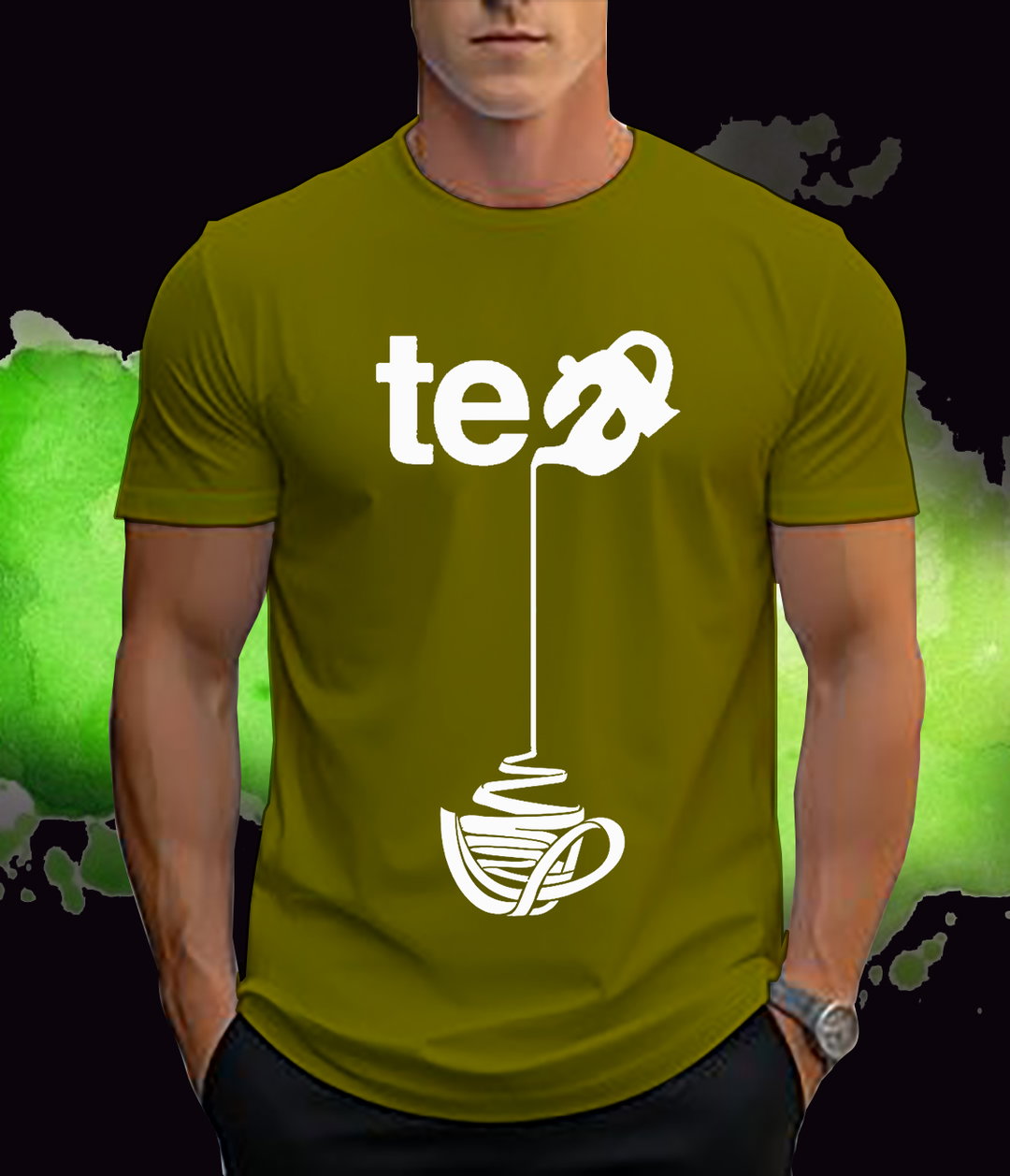 📝 Sip in Style: Creative Tea Pouring Graphic T-Shirt for Tea Lovers