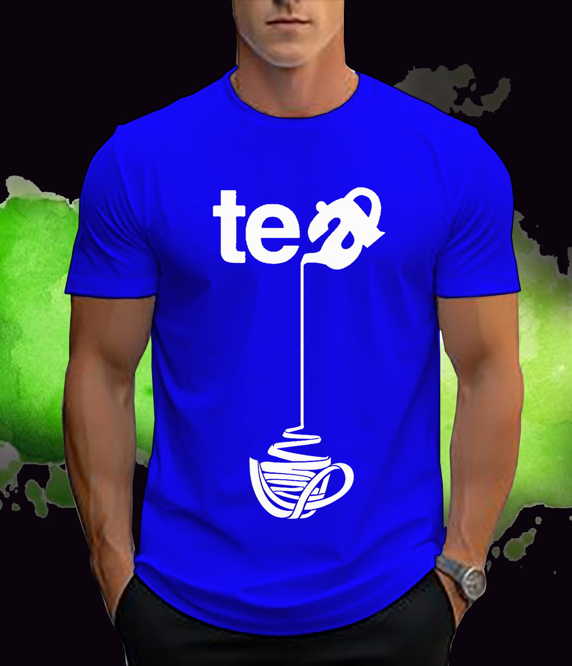 📝 Sip in Style: Creative Tea Pouring Graphic T-Shirt for Tea Lovers_3