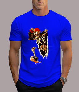 📝 Break the Rules: Skater Skeleton Graphic T-Shirt with Street Energy