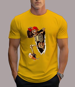 📝 Break the Rules: Skater Skeleton Graphic T-Shirt with Street Energy