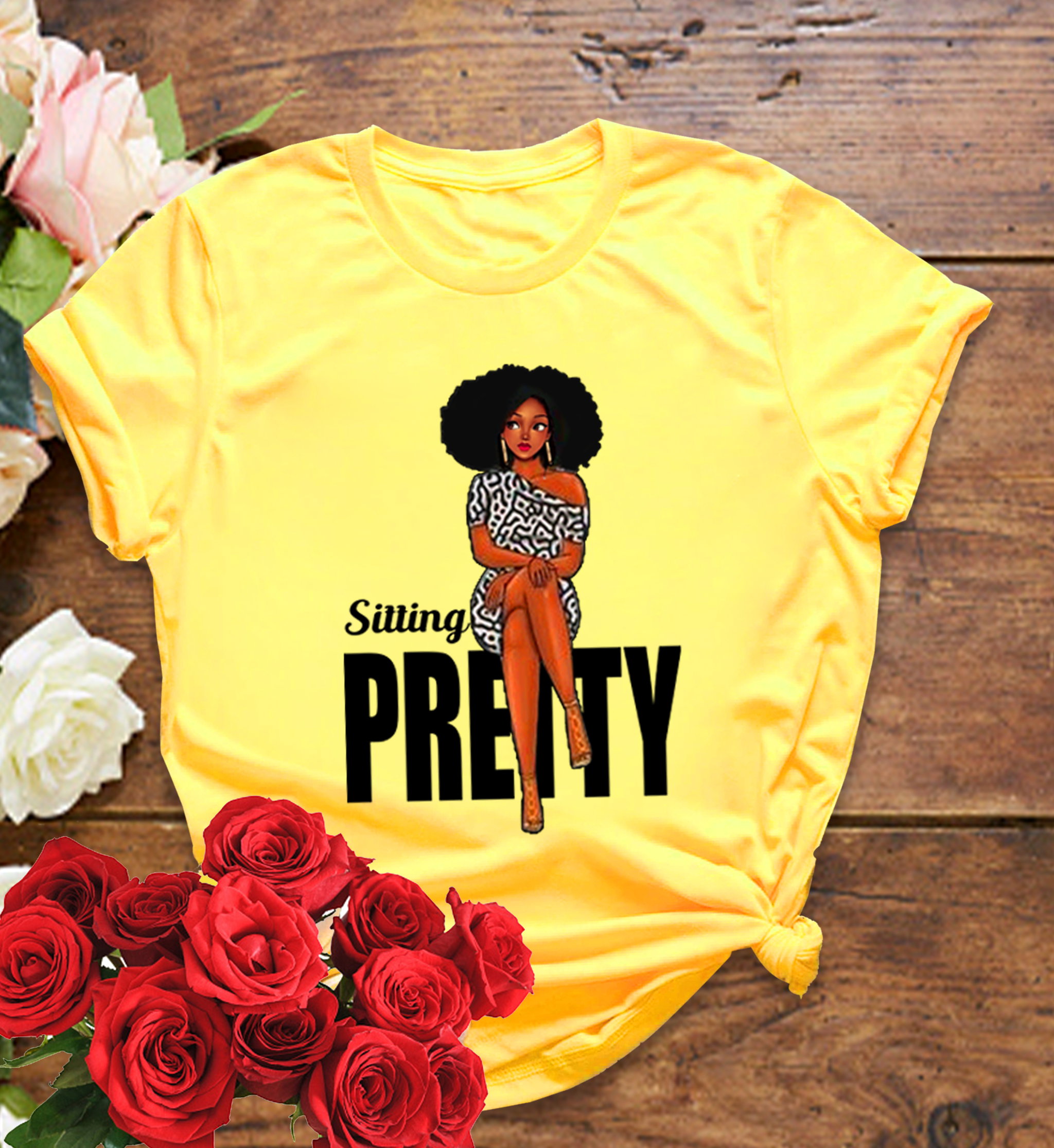 📝 Sitting Pretty – Bold & Beautiful T-Shirt for Confident Queens_1