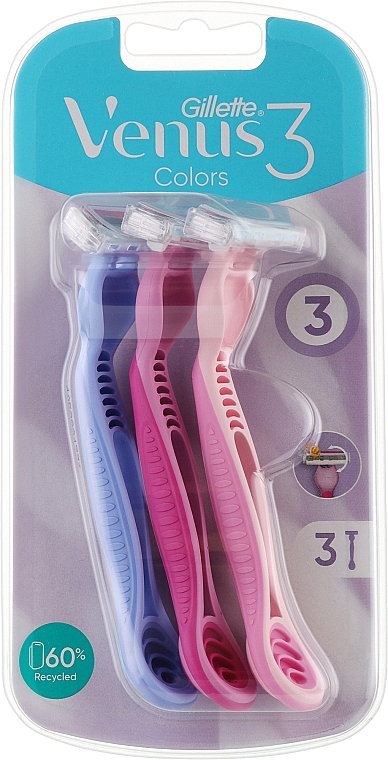 GILLETTE VENUS 3 COLORS جيليت شفرات حلاقة 3 الوان فينوس _0