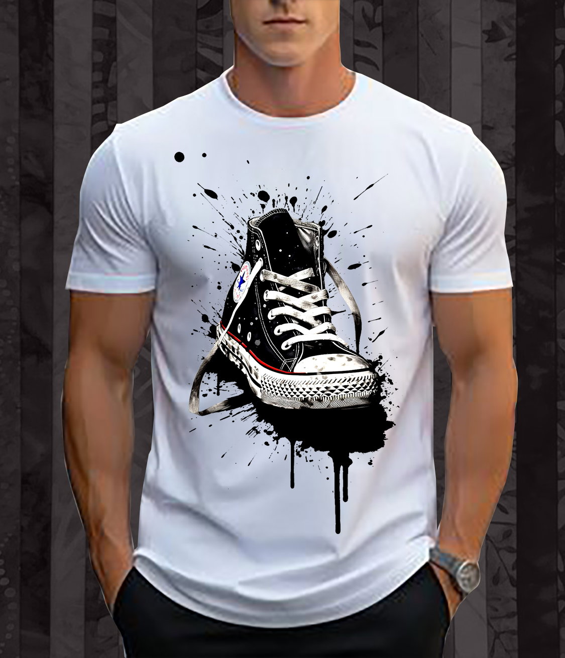 📝 Street Drip Vibes – Bold Sneaker Splash Tee _1