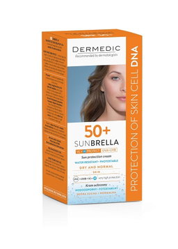 DERMEDIC SUNBRELLA ULTRA-LIGHT SPF 50+ FLUID OILY AND COMBINATION SKIN, 40 ML 1+1 Free 40 ML ديرمدك واقي شمس فلود للبشرة الدهنية والمختلطة 