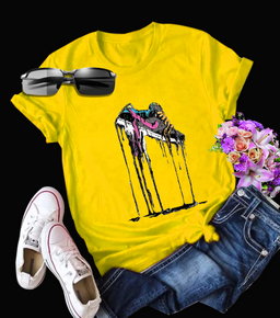 Drip Drop Kicks – Artistic Sneaker Splash Tee in White