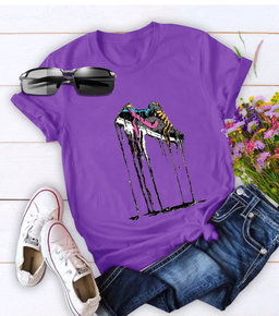 Drip Drop Kicks – Artistic Sneaker Splash Tee in White