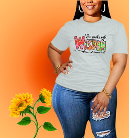 ✨ She Speaks with Wisdom – Proverbs 31:26 Inspirational T-Shirt for Women