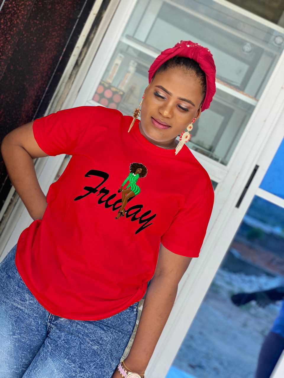 🖤 Friday Mood Activated – Chic Lady T-Shirt for the Weekend Vibes_6