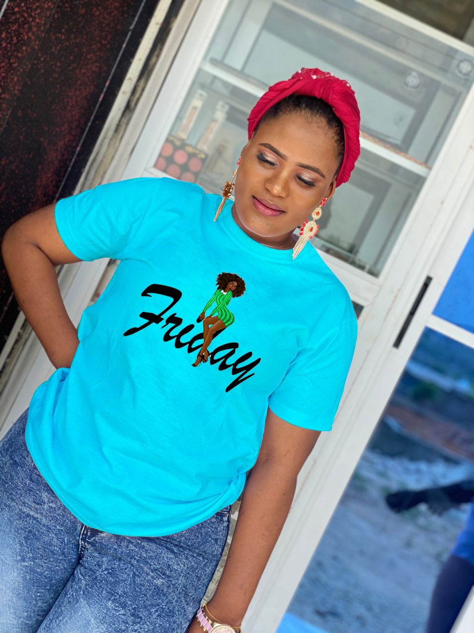 🖤 Friday Mood Activated – Chic Lady T-Shirt for the Weekend Vibes_7