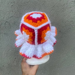 Granny Square Ruffle Hat
