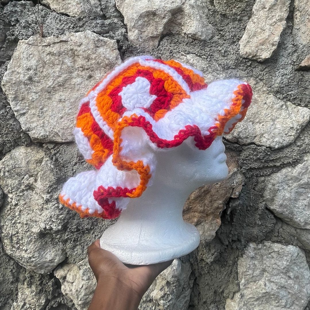Granny Square Ruffle Hat_0