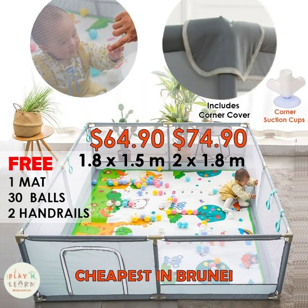 PLAYPEN WITH CORNER COVERS & BIG SUCTION_0