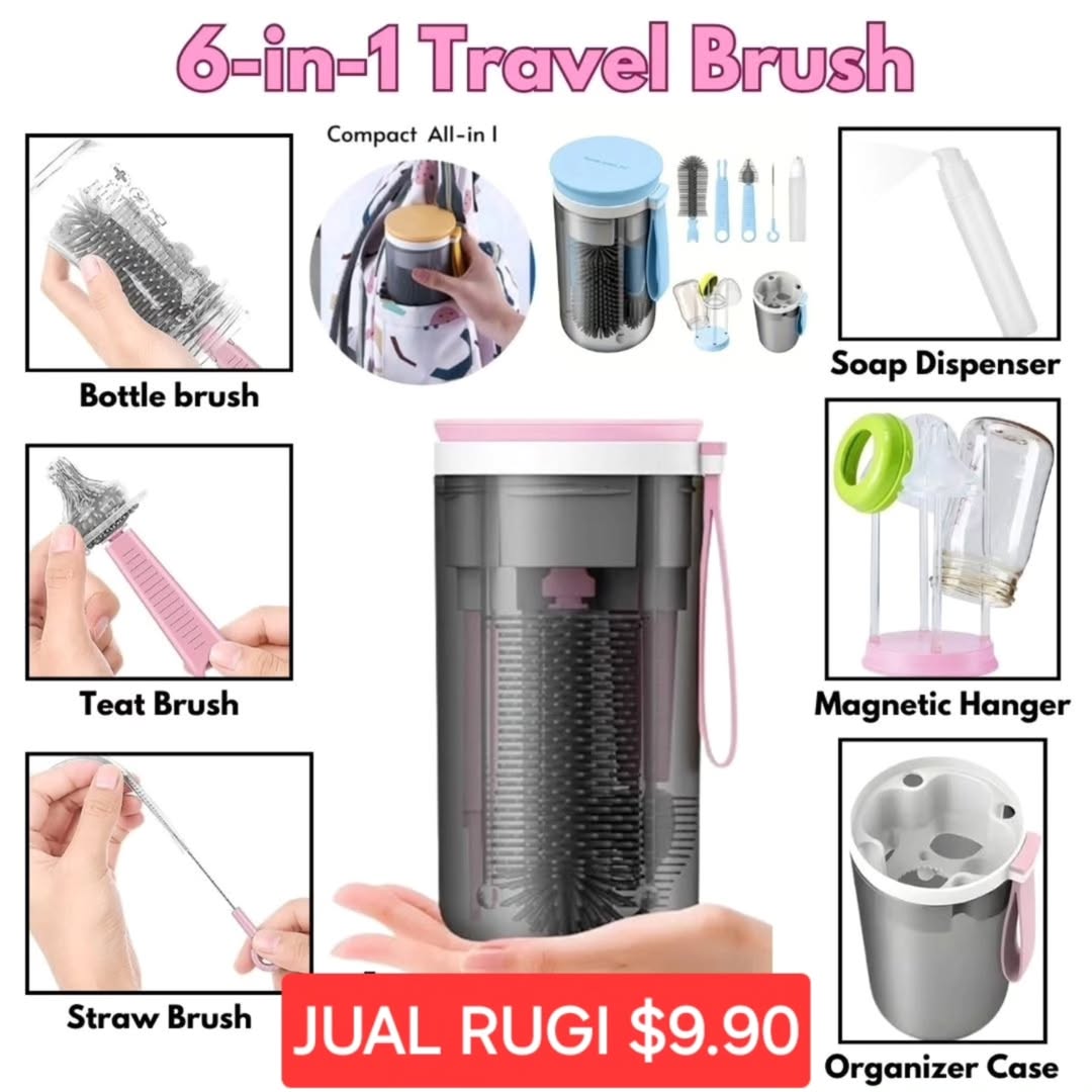 6-in-1 TRAVEL ESSENTIAL BRUSHES