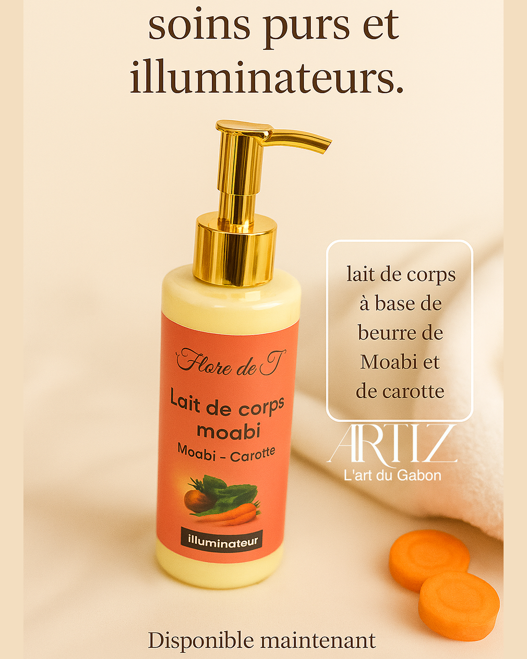 🧴Lait de Corps Moabi Carotte – Éclat Naturel & Nutrition Intense