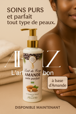 🧴Lait de Corps Amande Douce – Exfoliant & Hydratant