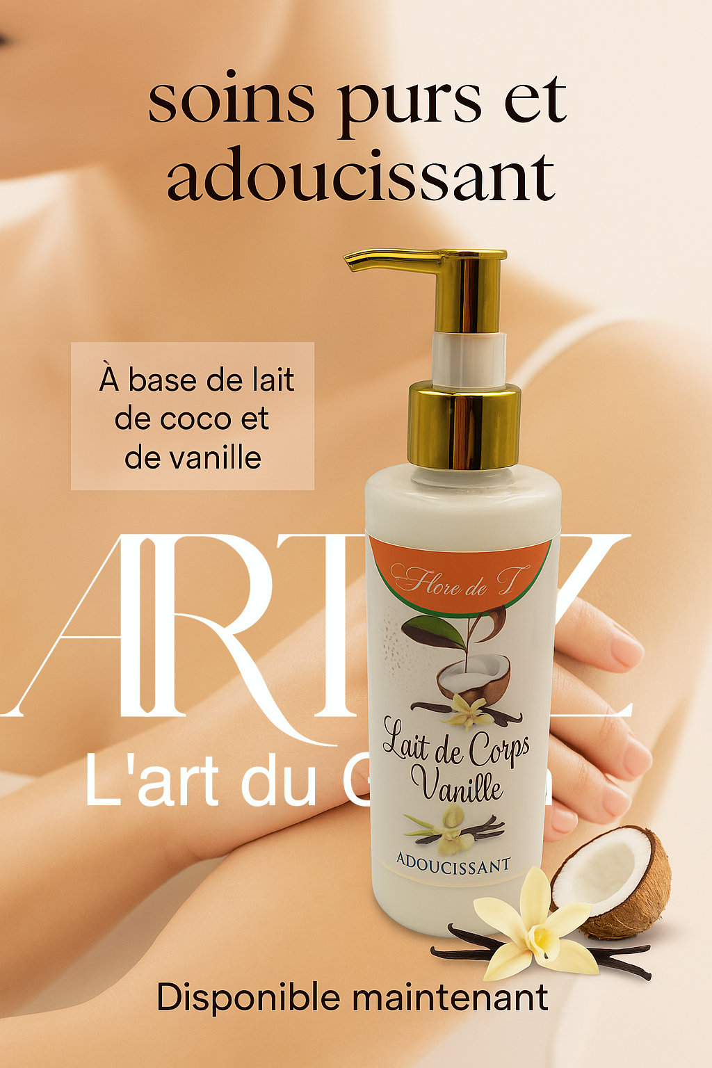🧴 Lait de Corps Coco – Ultra-Hydratant & Réparateur