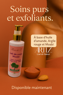 🧴 Lait de Corps Exfoliant Moabi – Huile d’Amande