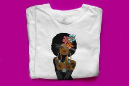 🌺 Bold Afro Beauty T-Shirt – Empowered Queen Edition