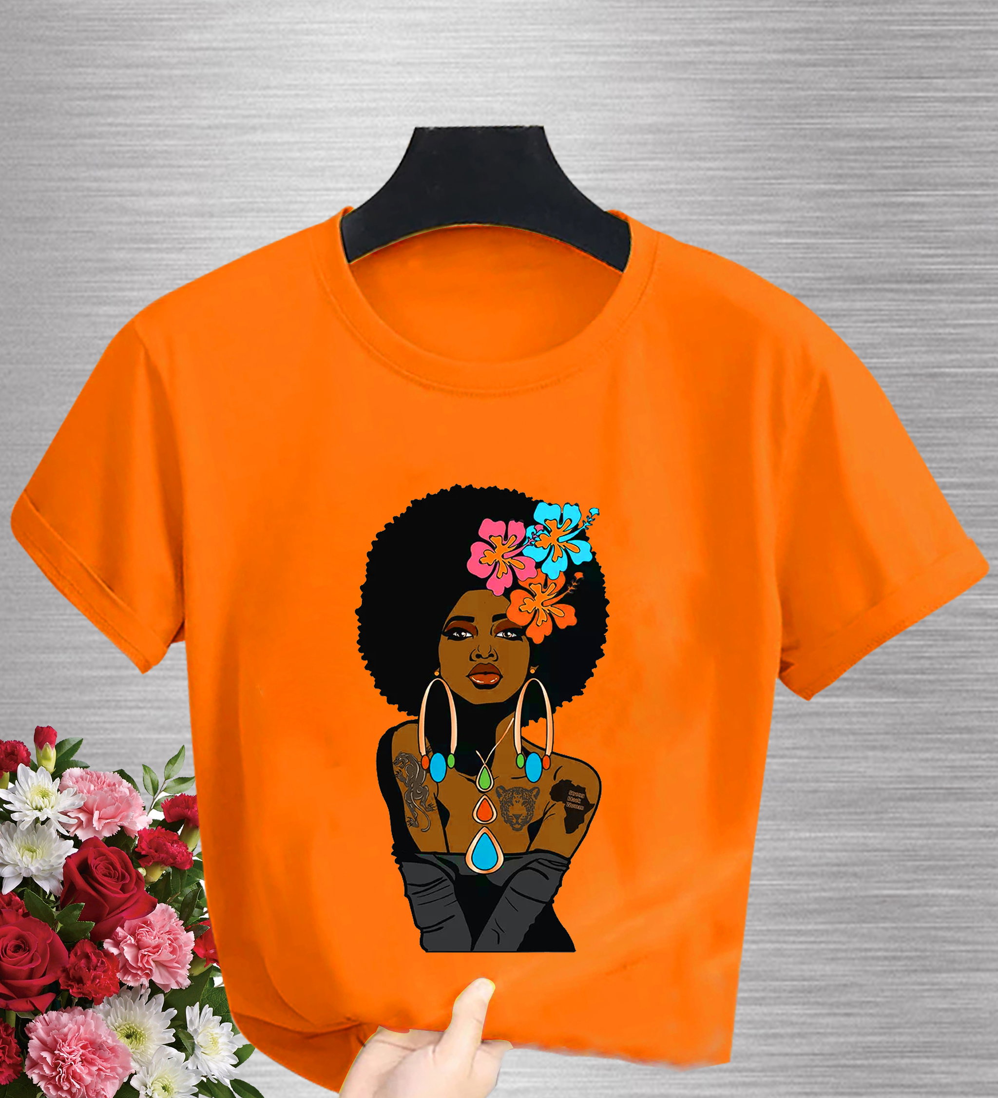 🌺 Bold Afro Beauty T-Shirt – Empowered Queen Edition_5