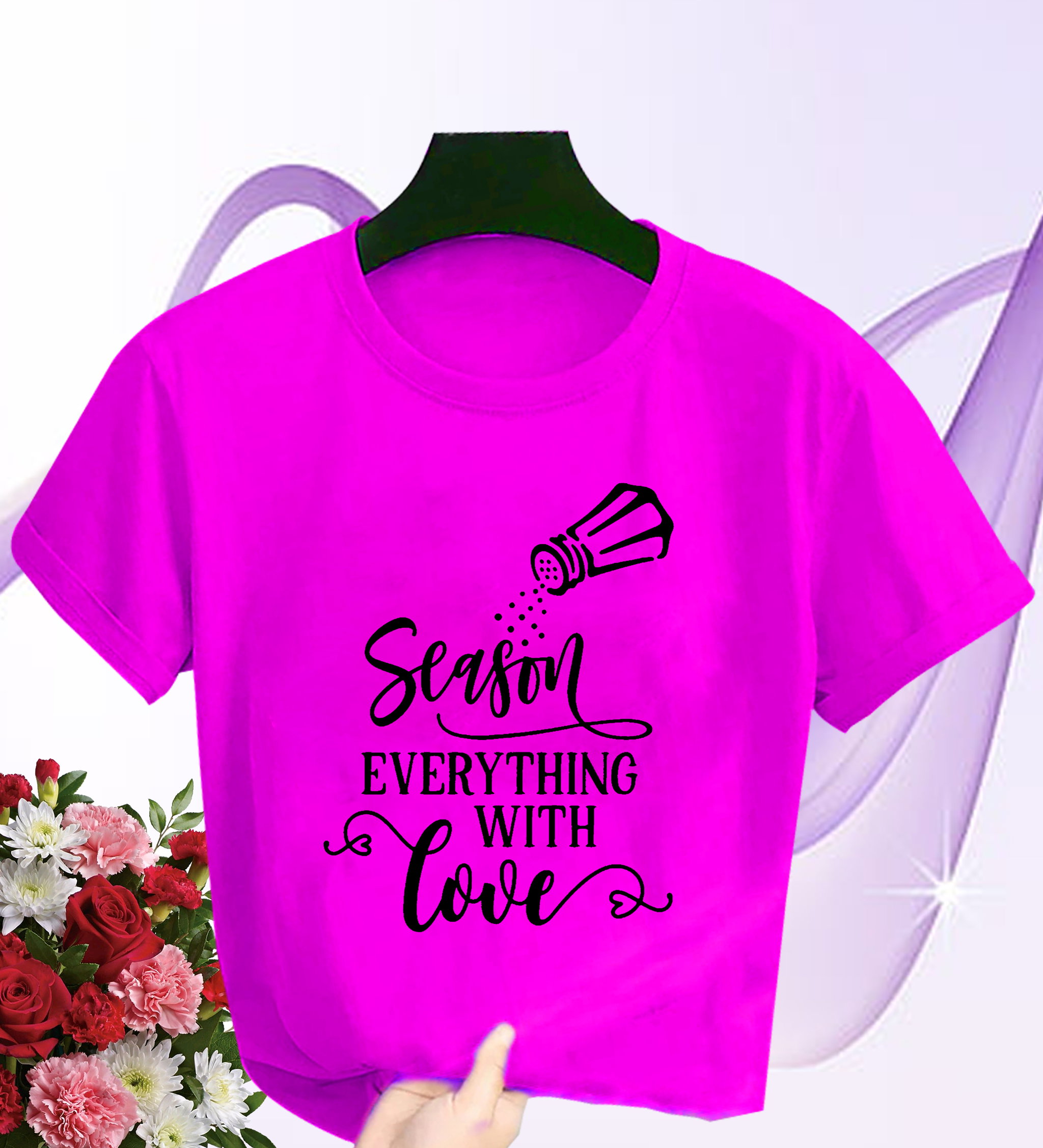 Season Everything with Love – Inspirational Quote T-Shirt (Yellow) 🌻_2