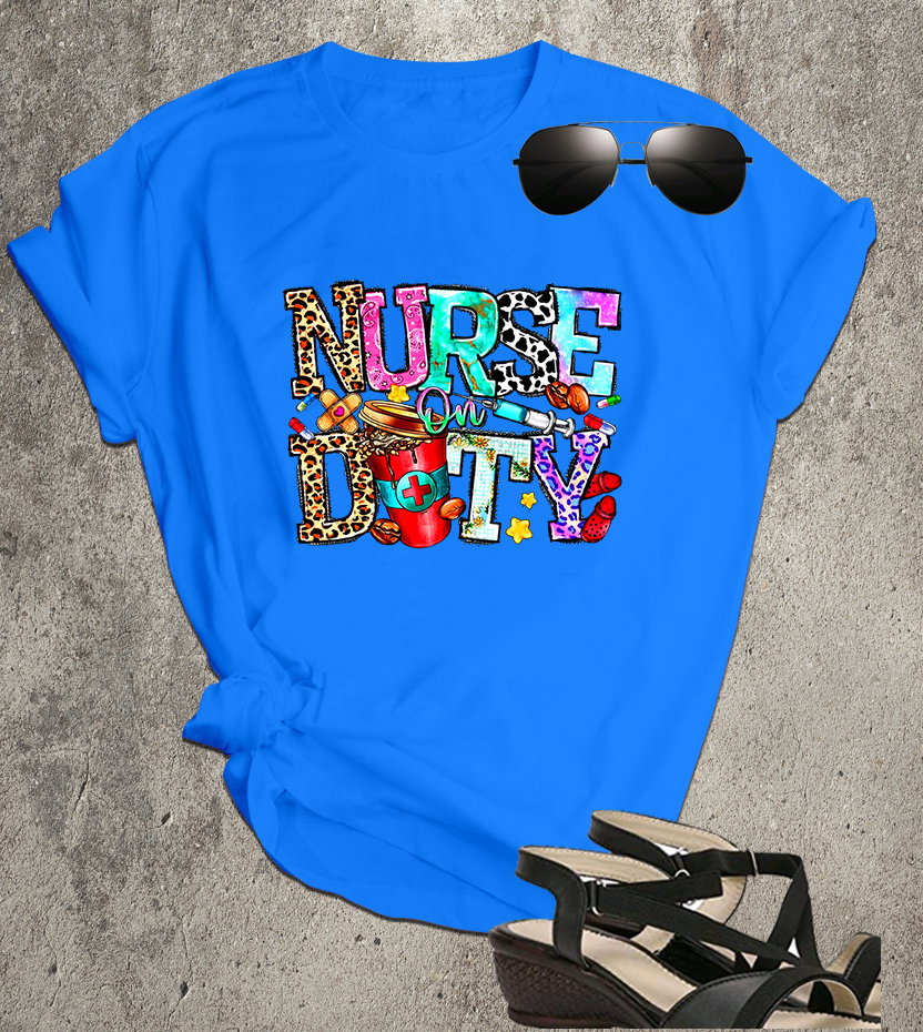 📝 Nurse on Duty – Colorful Graphic Tee for Medical Heroes & Everyday Angels_7