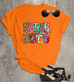 📝 Nurse on Duty – Colorful Graphic Tee for Medical Heroes & Everyday Angels