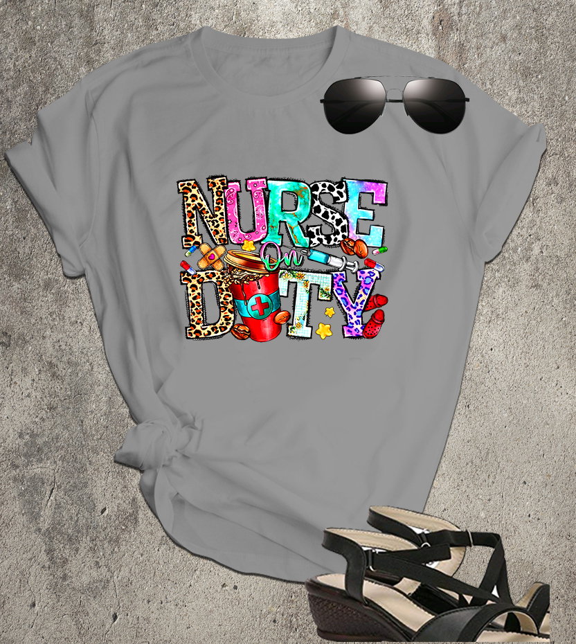 📝 Nurse on Duty – Colorful Graphic Tee for Medical Heroes & Everyday Angels_10