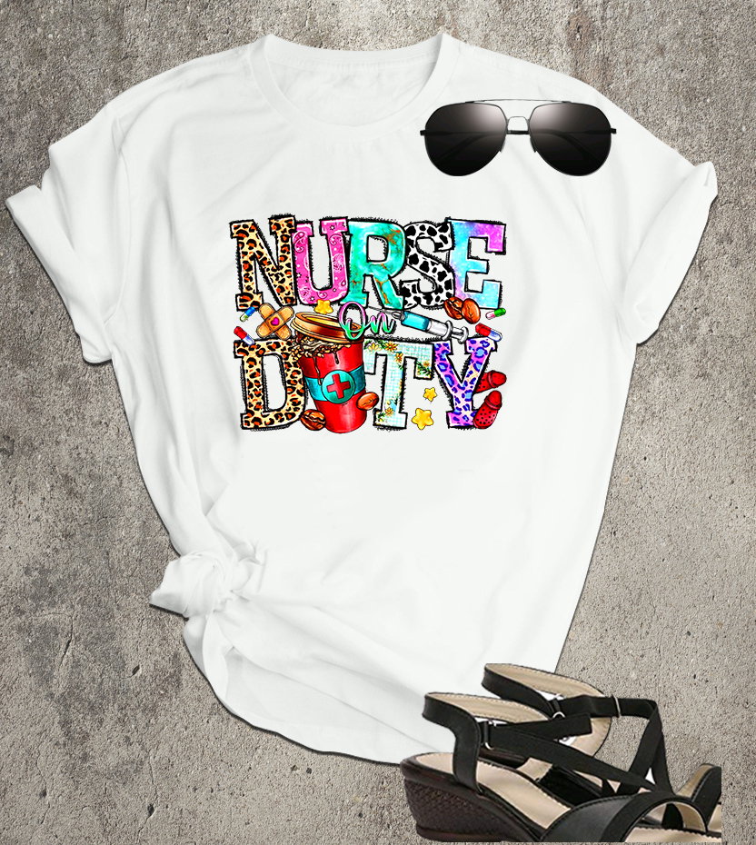 📝 Nurse on Duty – Colorful Graphic Tee for Medical Heroes & Everyday Angels_8
