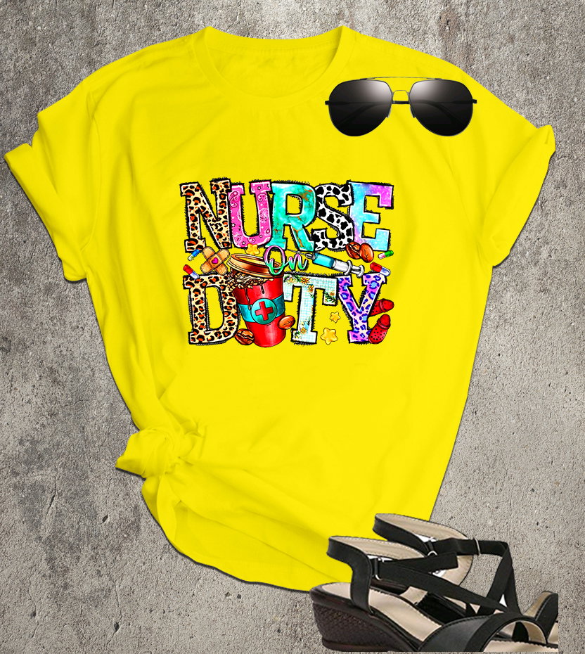 📝 Nurse on Duty – Colorful Graphic Tee for Medical Heroes & Everyday Angels_9