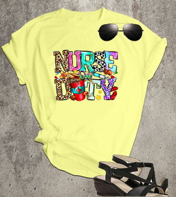 📝 Nurse on Duty – Colorful Graphic Tee for Medical Heroes & Everyday Angels