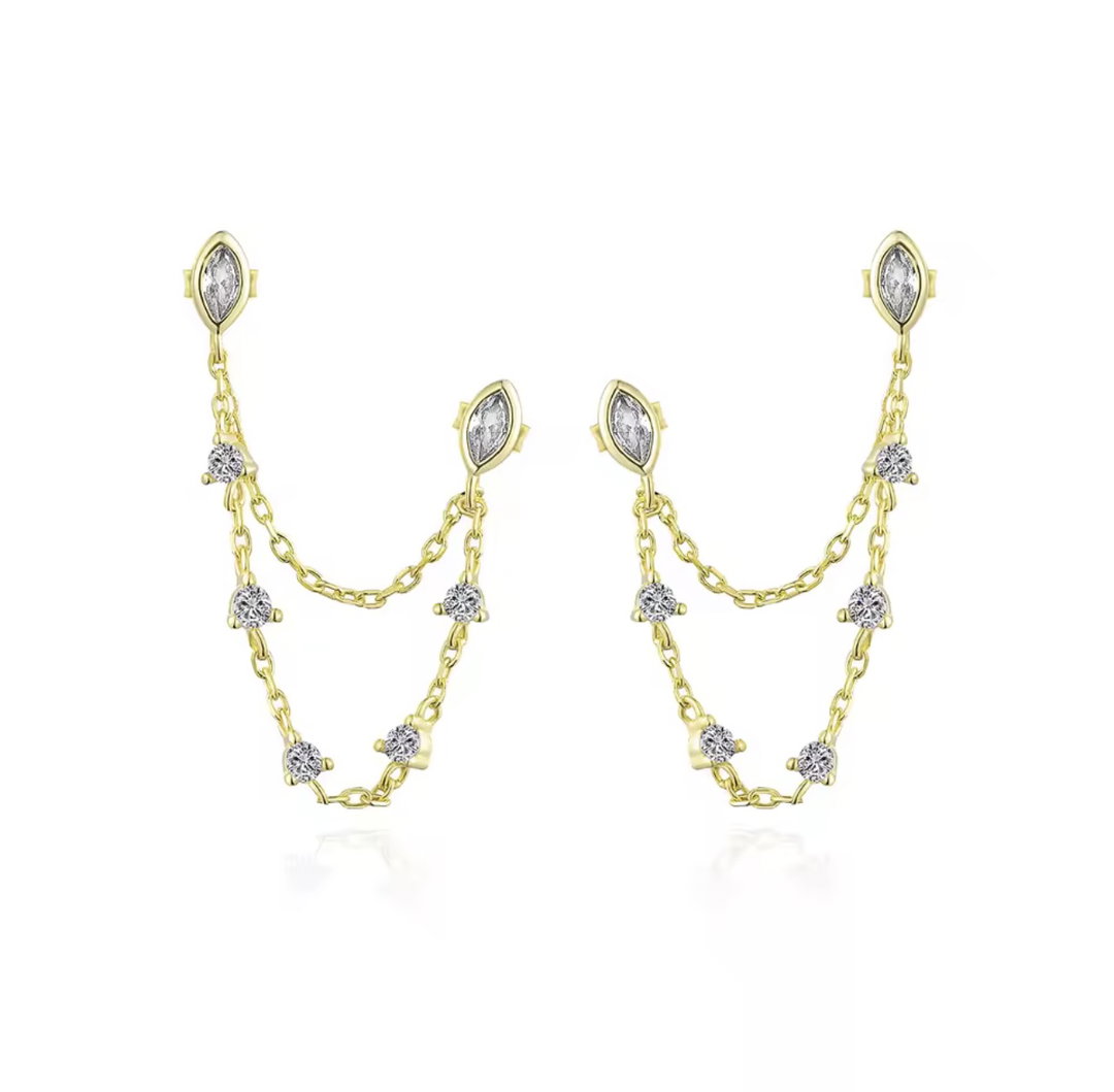 Golden teardrop chain