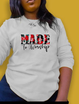 🌟“Made to Worship – Faith-Inspired Floral Sweatshirt for Bold Believers”