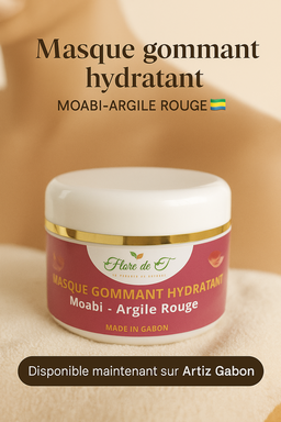 🧽 Gommage Moabi – Argile Rouge – Éclat & Douceur