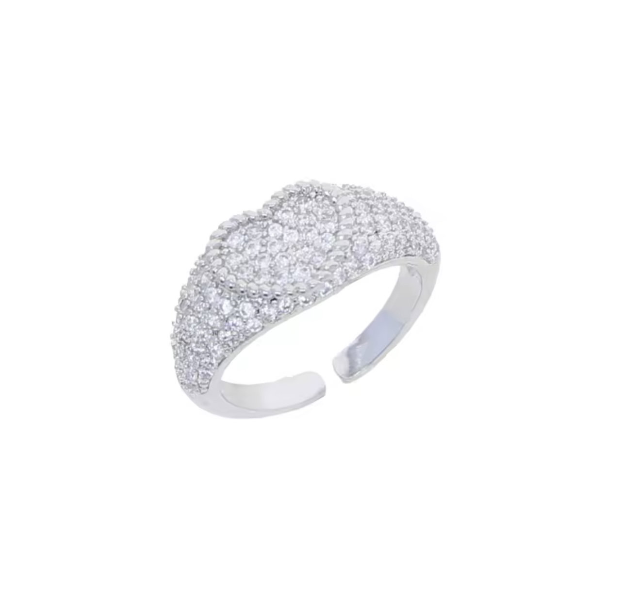 Chunky heart ring _0