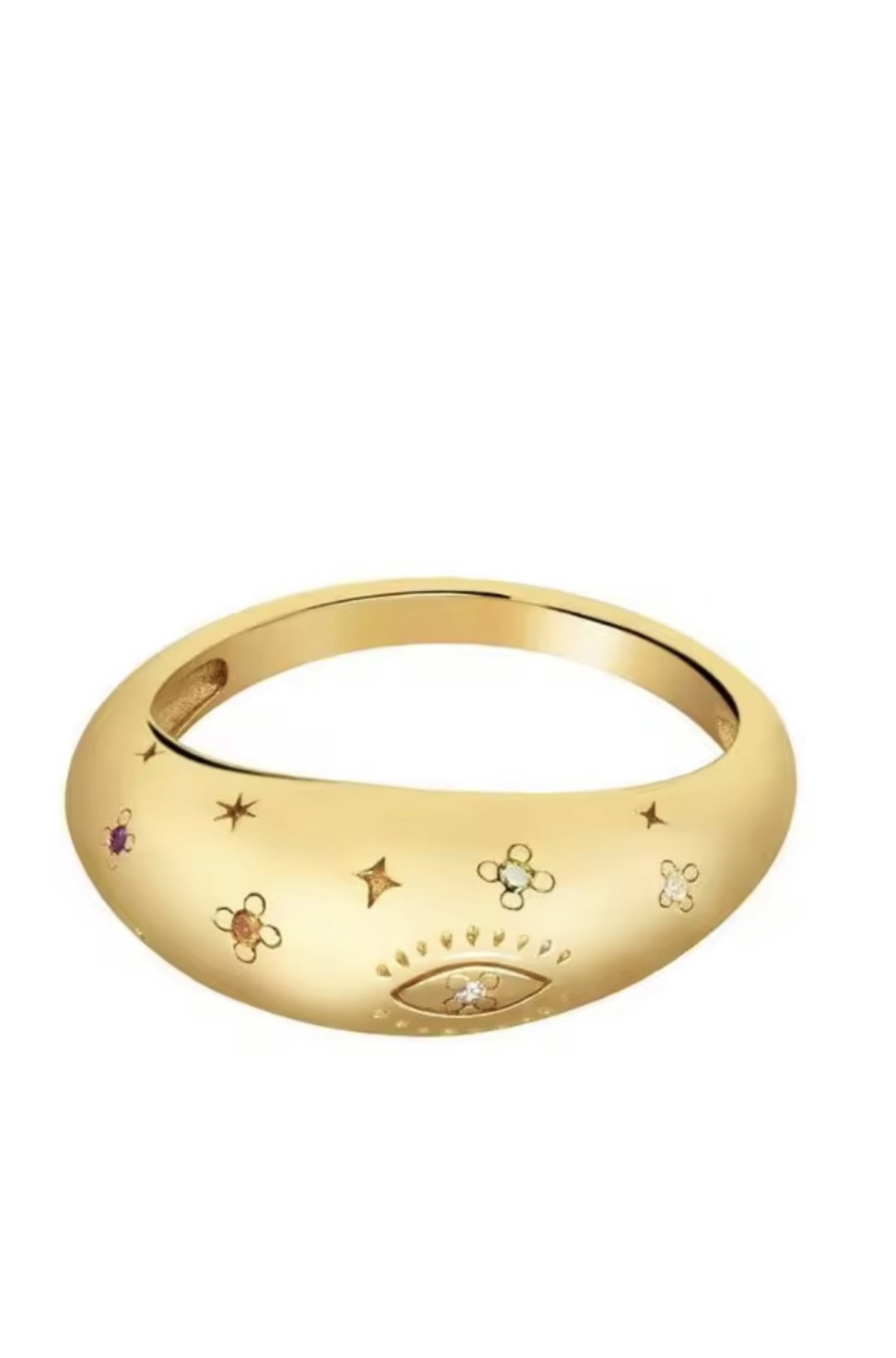 Golden chunky ring