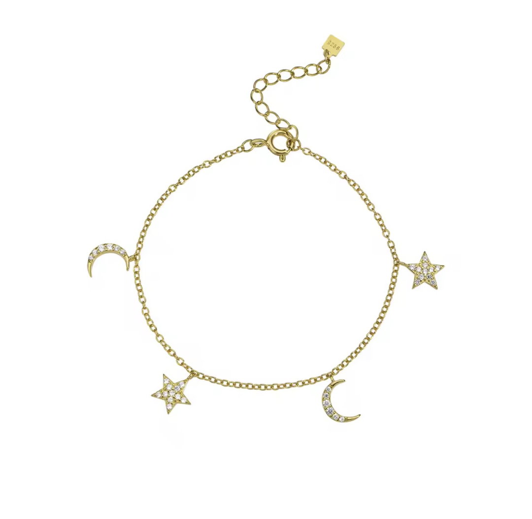 Moon and stars bracelet