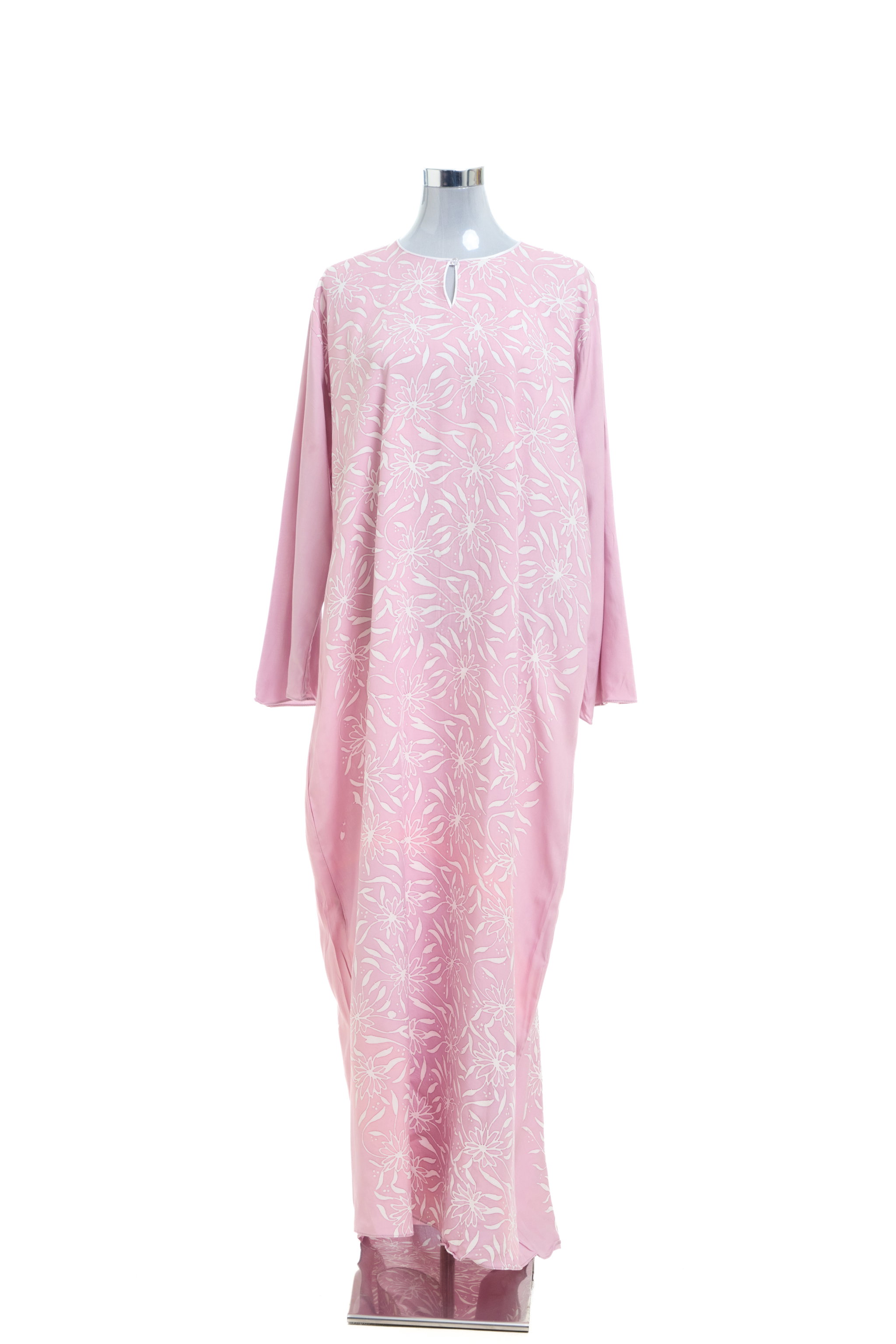 KAFTAN BATIK KLASIK LONG SLEEVE  : BELACAN PINK_1