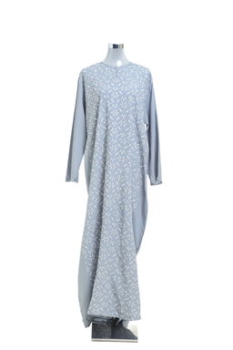 KAFTAN BATIK GEOMETRY LONG SLEEVE  : GREY