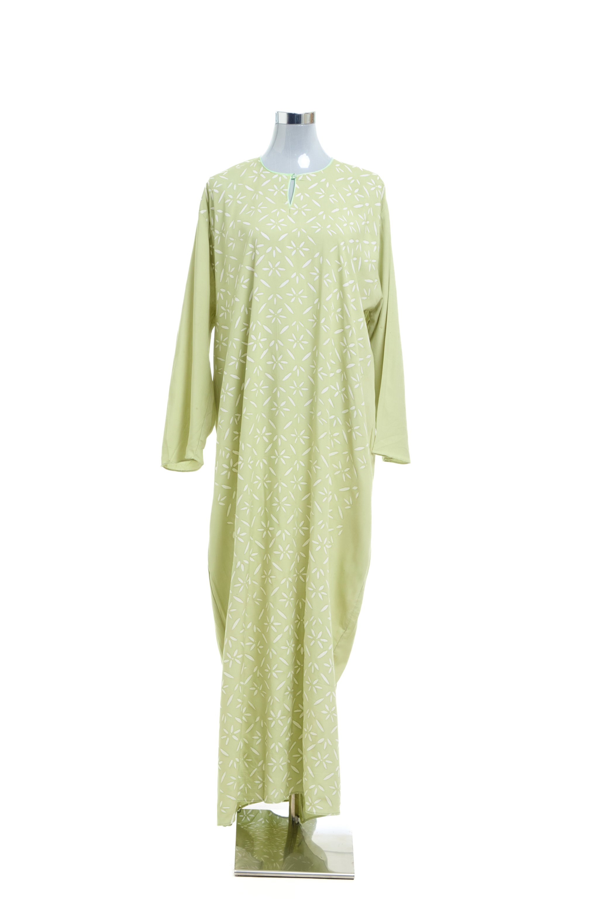 KAFTAN BATIK GEOMETRY LONG SLEEVE  : GREEN_1