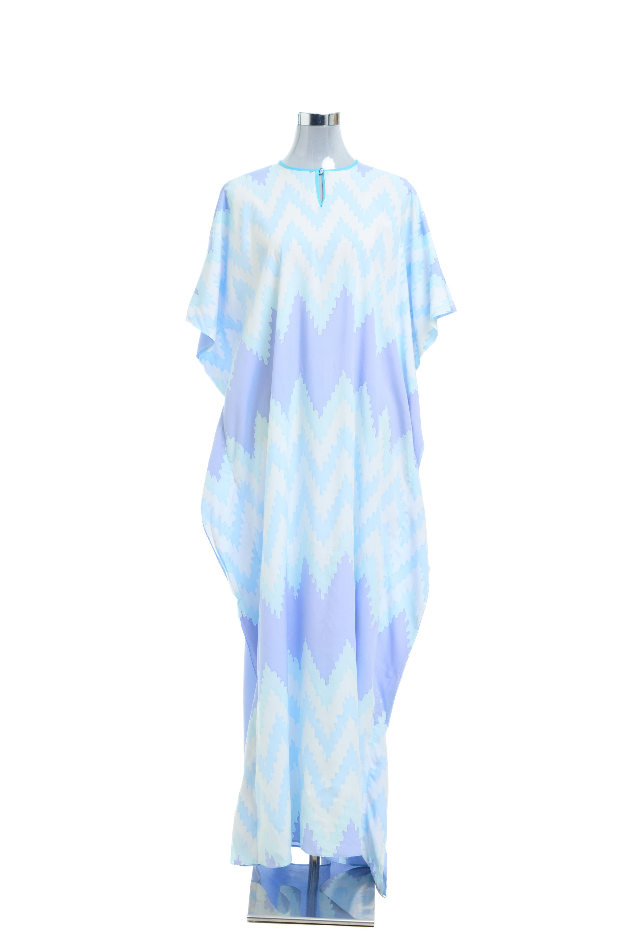 KAFTAN ZIGZAG SHORT SLEEVE  : BLUE_1
