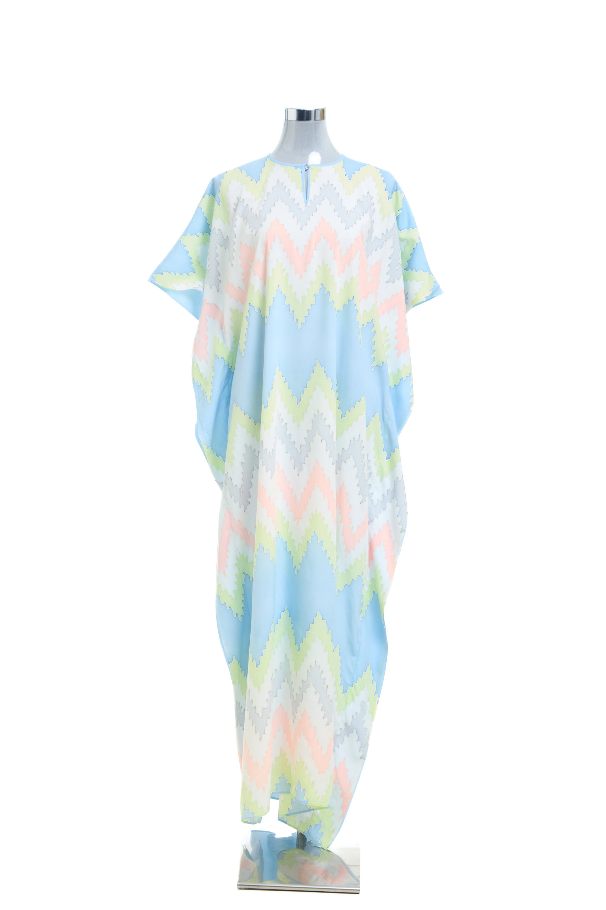 KAFTAN ZIGZAG SHORT SLEEVE  : TEAL BLUE/GREEN_1