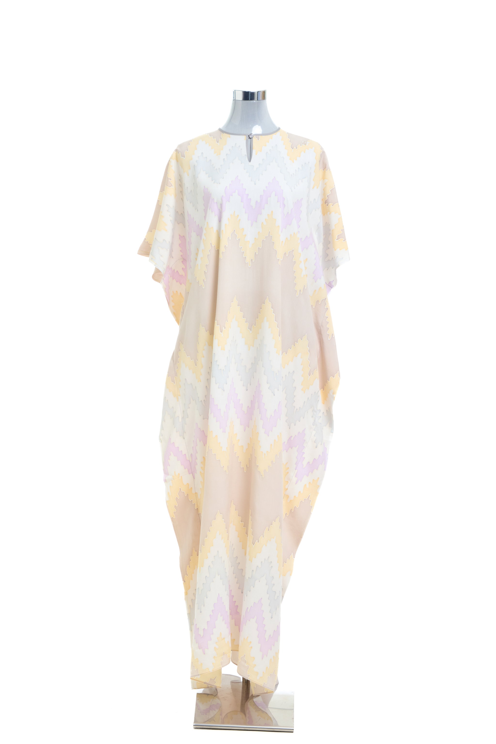 KAFTAN ZIGZAG SHORT SLEEVE  : CREAM_1