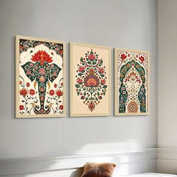 MADHUBANI WALL FRAME 3IN1